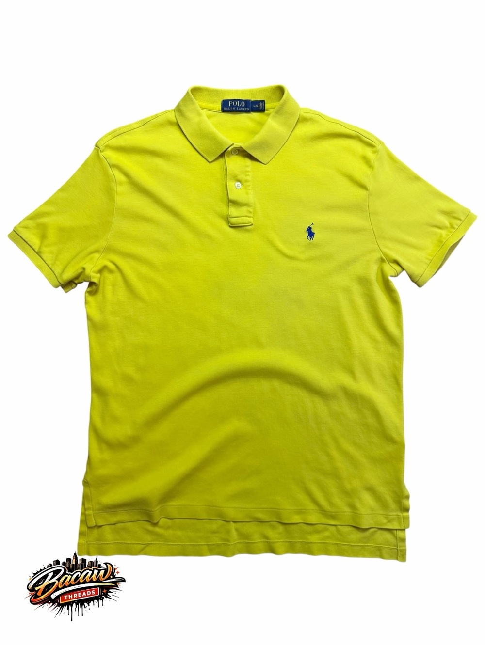 Polo by Ralph Lauren Men’s Yellow Polo with Navy Pony‎